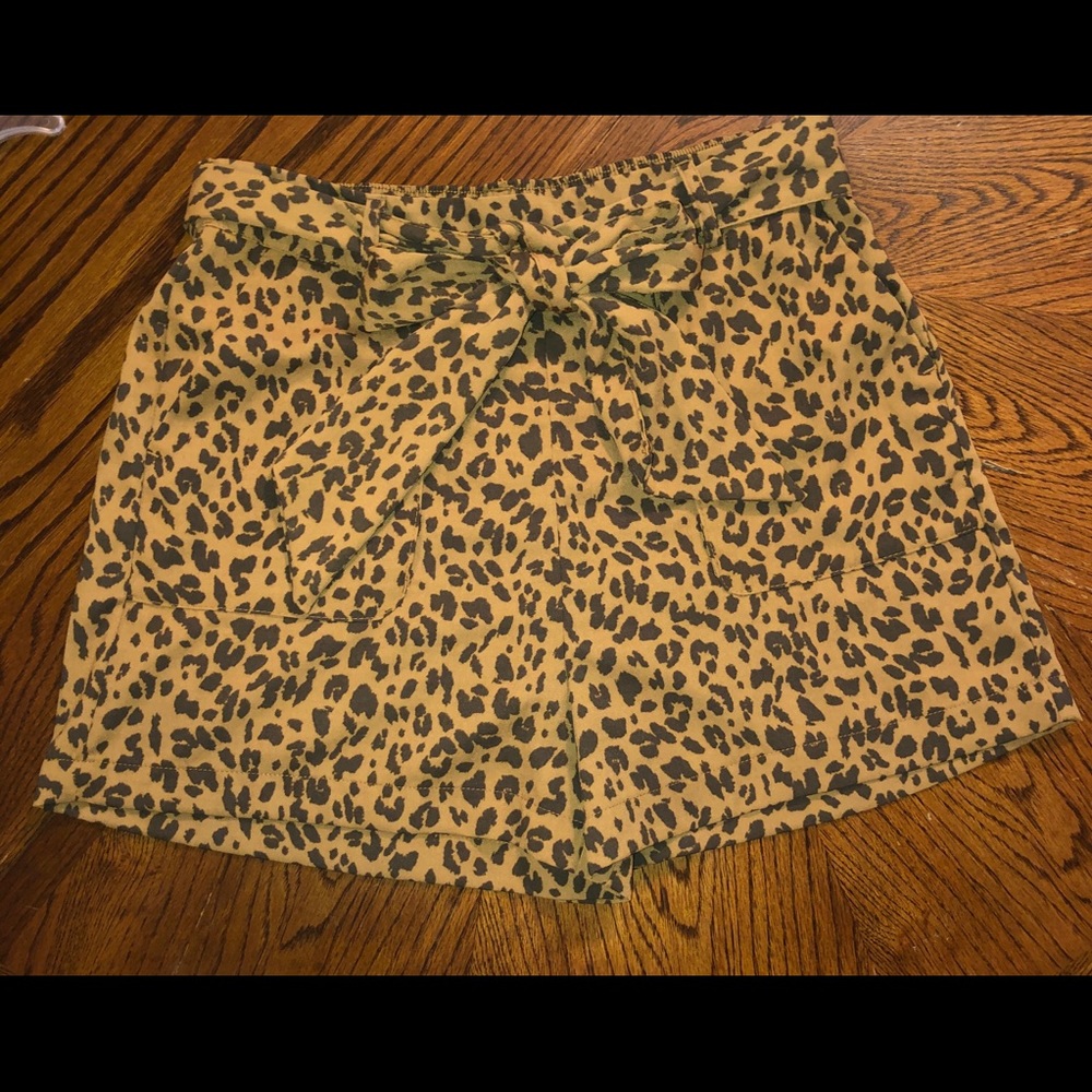 Target cheetah print high waisted shorts